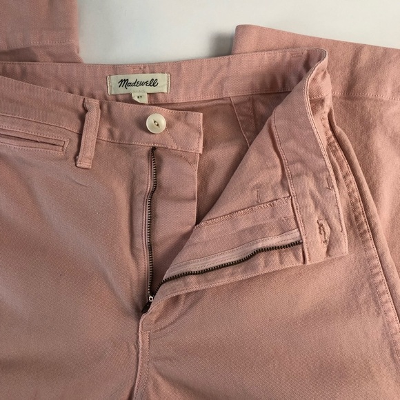 Madewell Emmett Wide-Leg Crop Pant Pink High Rise Pink  27 - Picture 5 of 9